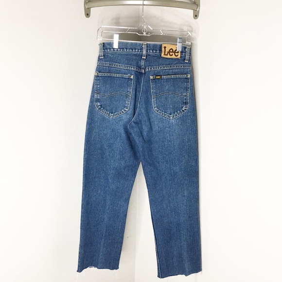 Lee Denim - Vintage Lee High Waisted Distressed Hem Jeans